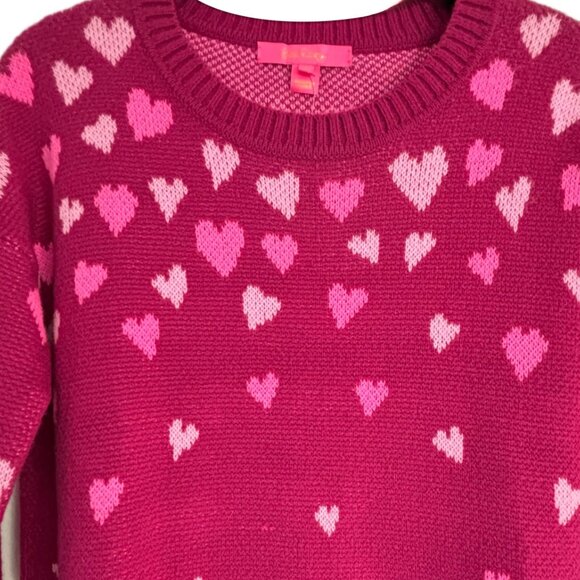 Lilly Pulitzer Elizabelle Sweater Mulberry Ombre Heart Jacquard Womens Sz XS NEW - Picture 7 of 12
